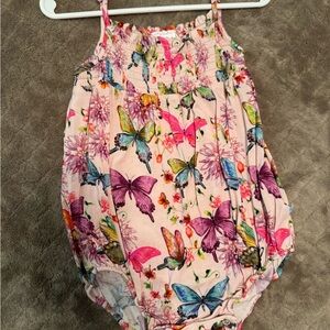 Bamboo Butterfly Posh Peanut romper 2T